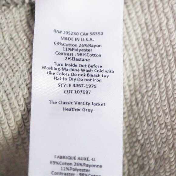 Current Elliott Classic Snap-Front The Classic Varsity Jacket S Wax Sleeves $358 - Picture 14 of 16